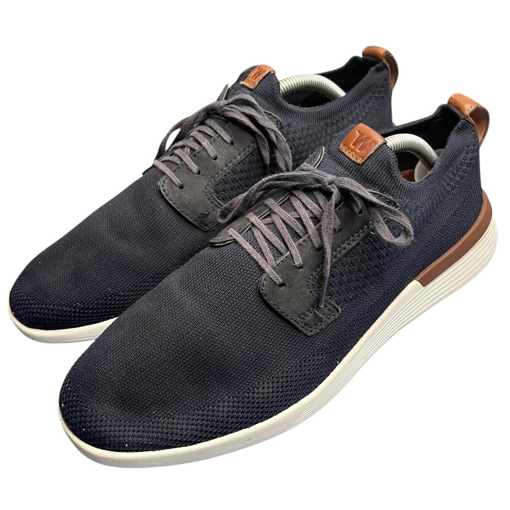 Wolf & Shepherd SwiftKnit Derby Navy Blue Brown Mens Sneakers Size 11